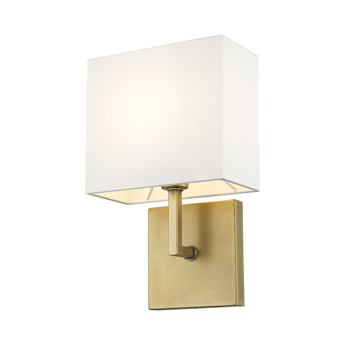 Saxon Wall Light in Rubbed Brass.