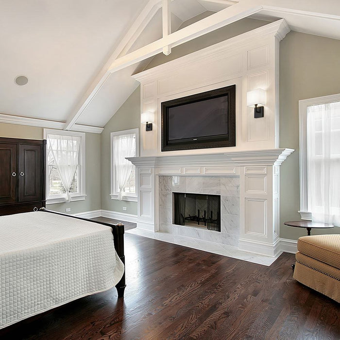 Saxon Wall Light in bedroom.