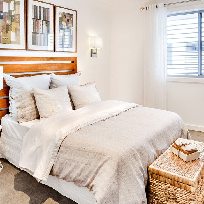 Saxon Wall Light in bedroom.