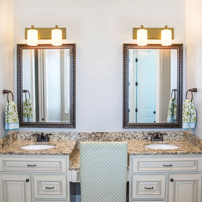 Soledad Bath Vanity Light in bathroom.