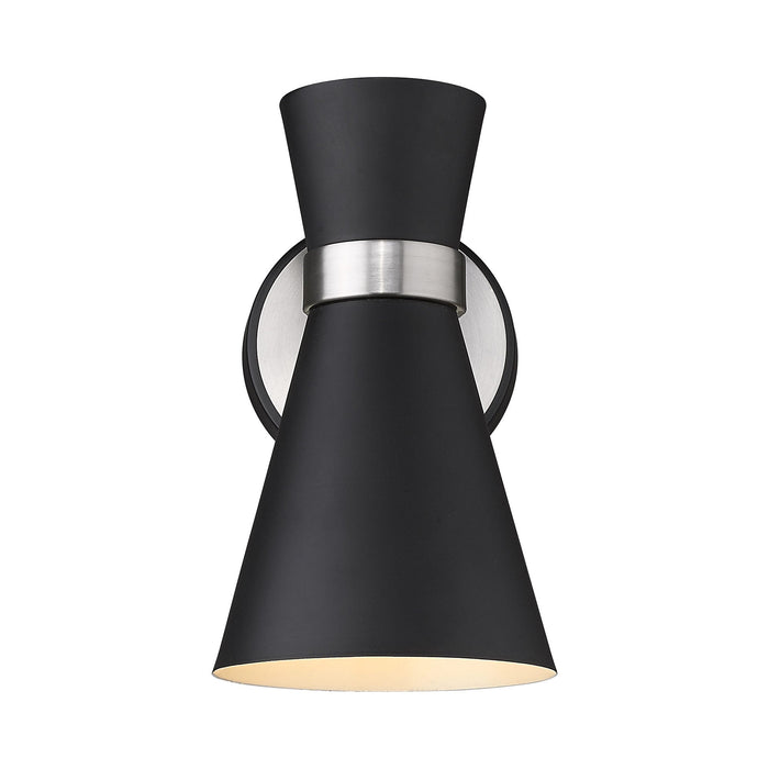 Soriano Wall Light in Matte Black/Brushed Nickel (1-Light).