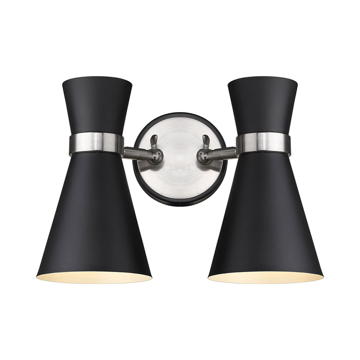 Soriano Wall Light in Matte Black/Brushed Nickel (2-Light).