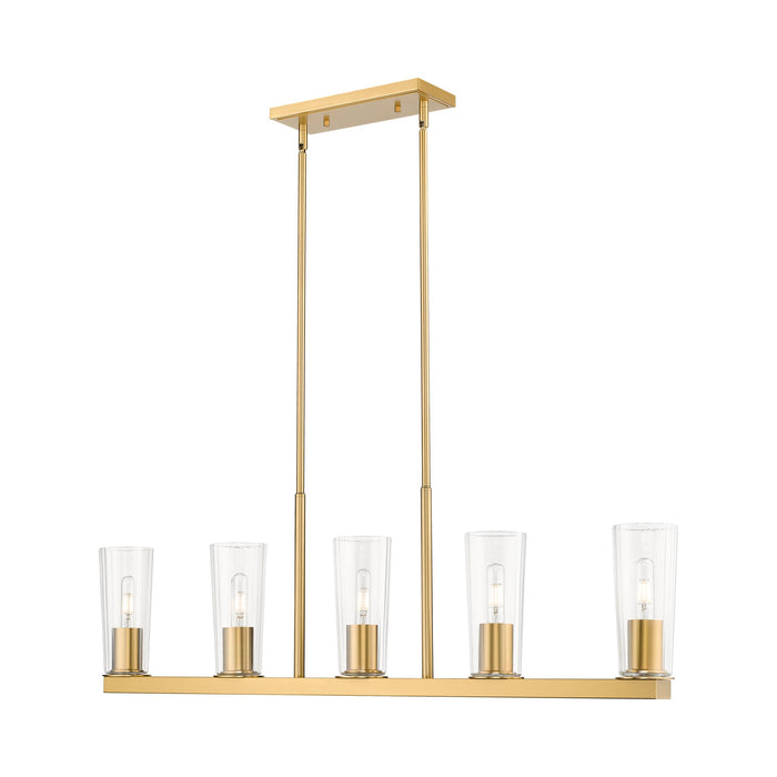 Titus Linear Chandelier in Modern Gold (5-Light).