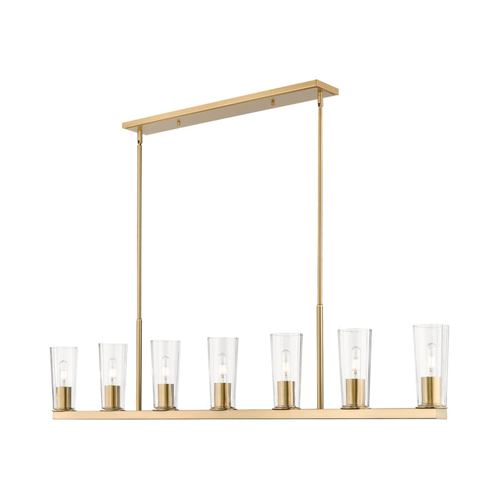 Titus Linear Chandelier in Modern Gold (7-Light).