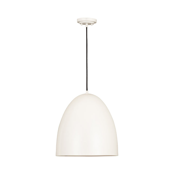 Z-Studio Dome Pendant Light in Satin White (18.9-Inch).