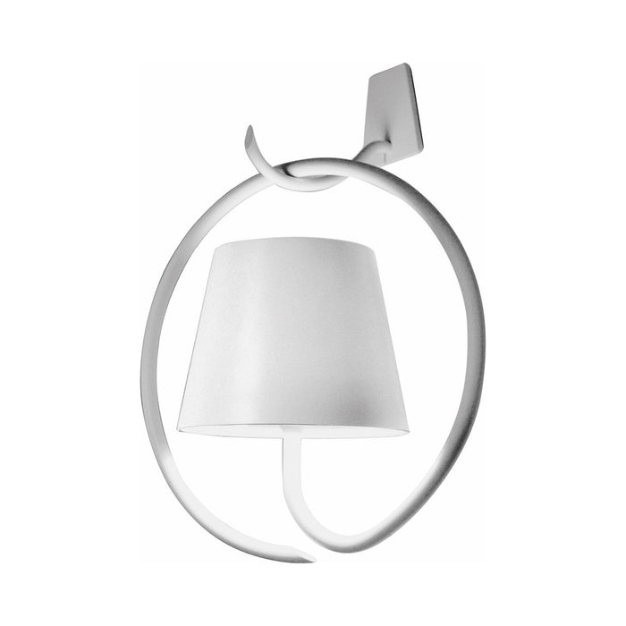 Poldina LED Wall Light With Bracket in White.