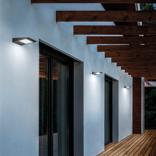 Solar Outdoor LED Wall Light in Outdoor Area.