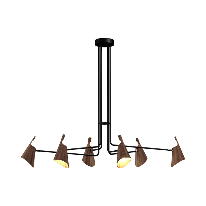 Balance Chandelier in American Walnut (6-Light).