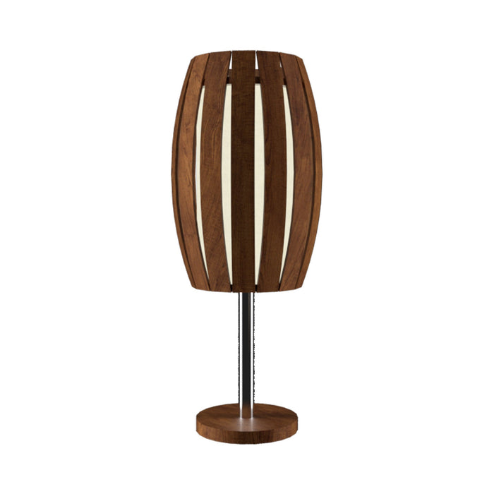 Barrel Table Lamp in Imbuia.