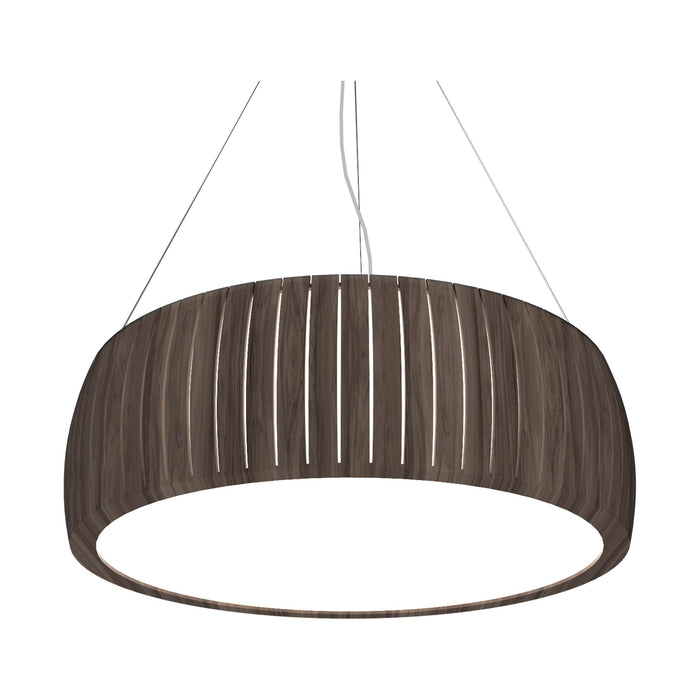 Barril LED Drum Pendant Light in American Walnut (35.43-Inch).