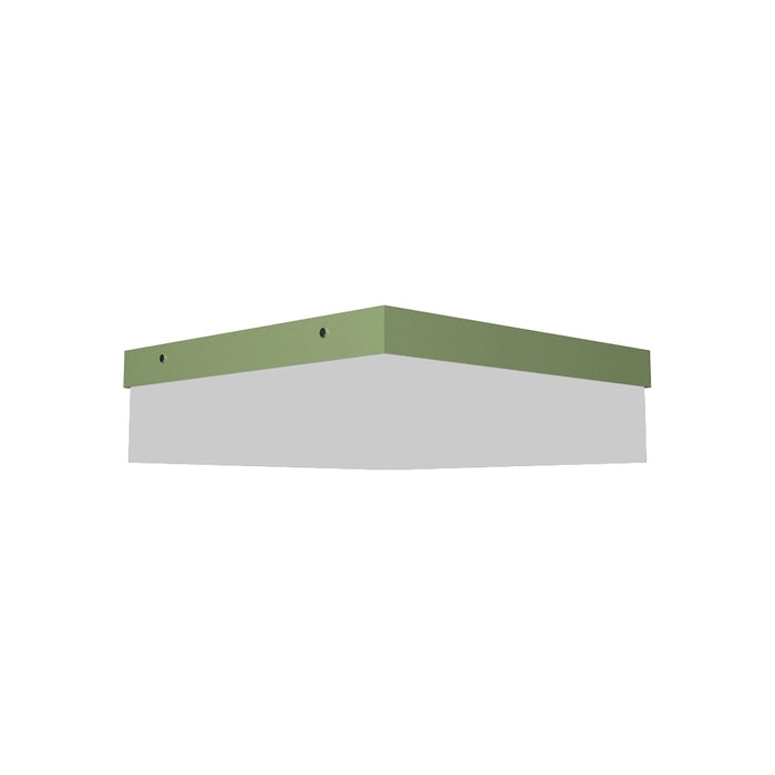 Clean Slim LED Flush Mount Ceiling Light in Olive Green (Small).