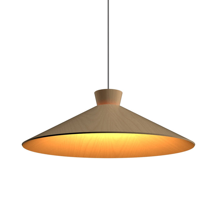 Conical Pendant Light in Maple (25.2-Inch).