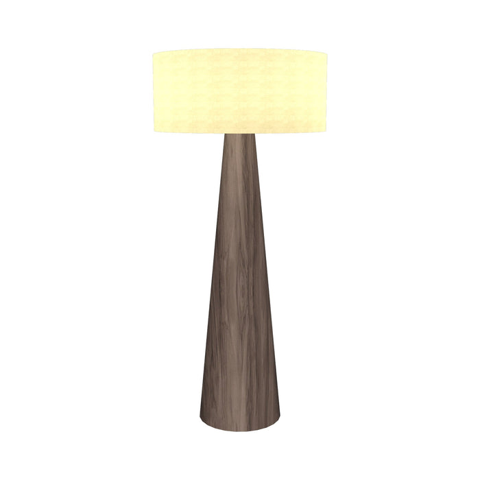 Conical Floor Lamp in American Walnut.