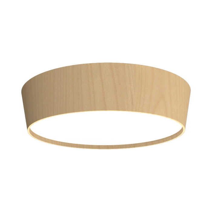 Conical LED Flared Flush Mount Ceiling Light in Maple (29.53-Inch).