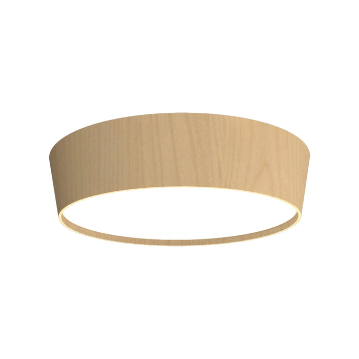 Conical LED Flush Mount Ceiling Light in Maple (Small).