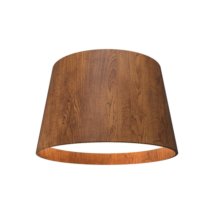 Conical LED Narrow Flush Mount Ceiling Light in Imbuia (Small).