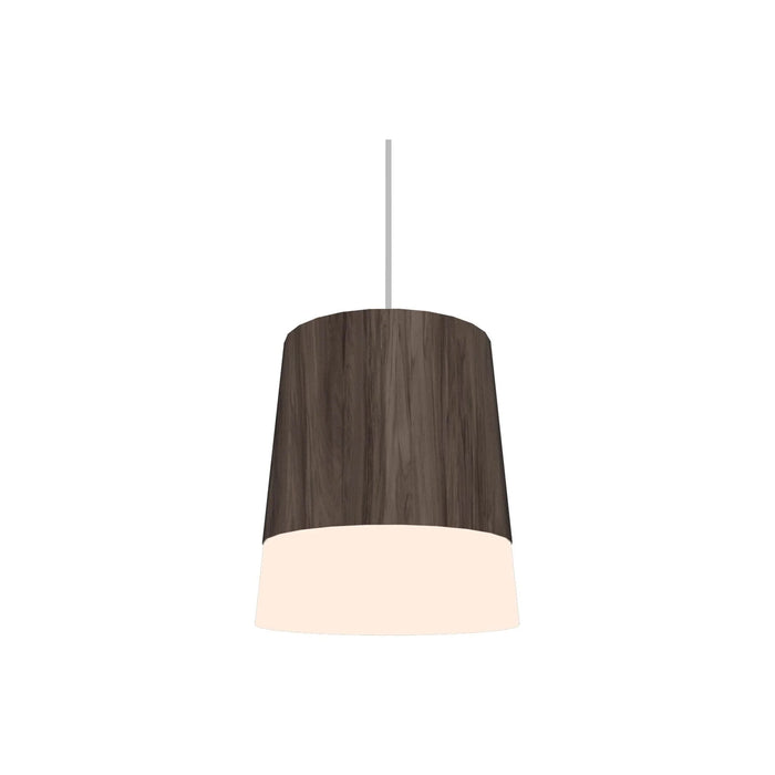 Conical Pendant Light in American Walnut (Small).