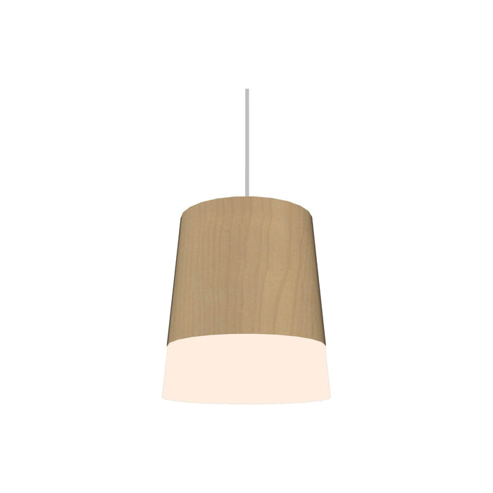 Conical Pendant Light in Maple (Small).