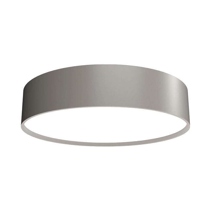 Cylindrical LED Flush Mount Ceiling Light in Light Grey.