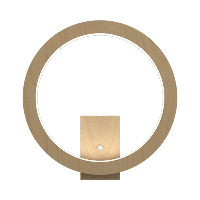 Frame LED Wall Light in Maple (Round).