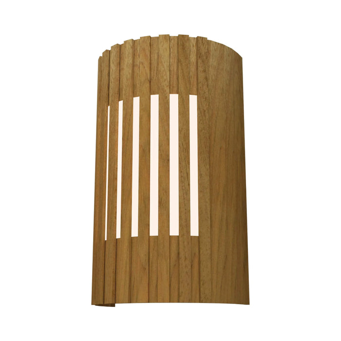 Slatted Curved Wall Light in Louro Freijo.