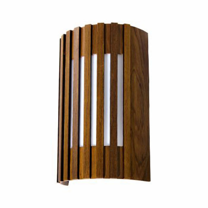 Slatted Curved Wall Light in Detail.