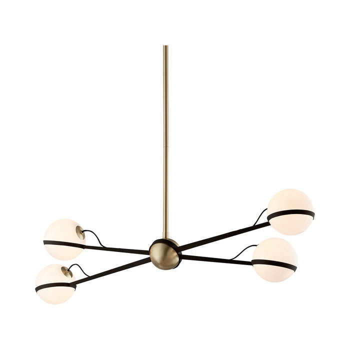 Ace Linear Pendant Light in Textured Bronze / Brushed Brass.