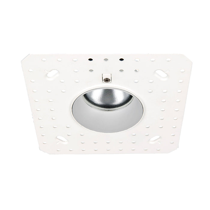 Aether 2 Inch Downlight Trimless Round LED Recessed Trim in Brushed Nickel.