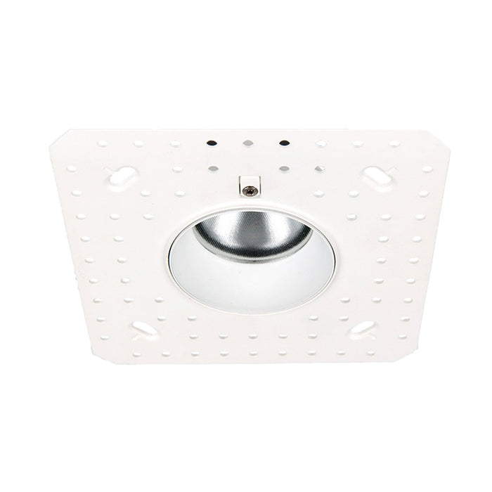 Aether 2 Inch Downlight Trimless Round LED Recessed Trim in White.