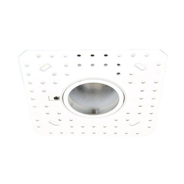 Aether 2 Inch Wall Wash Trimless Round LED Recessed Trim in White.