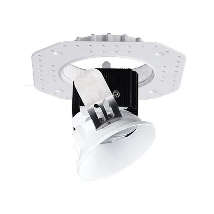 Aether 3.5 Inch Adjustable Trimless Round Downlight LED Recessed Trim in White.