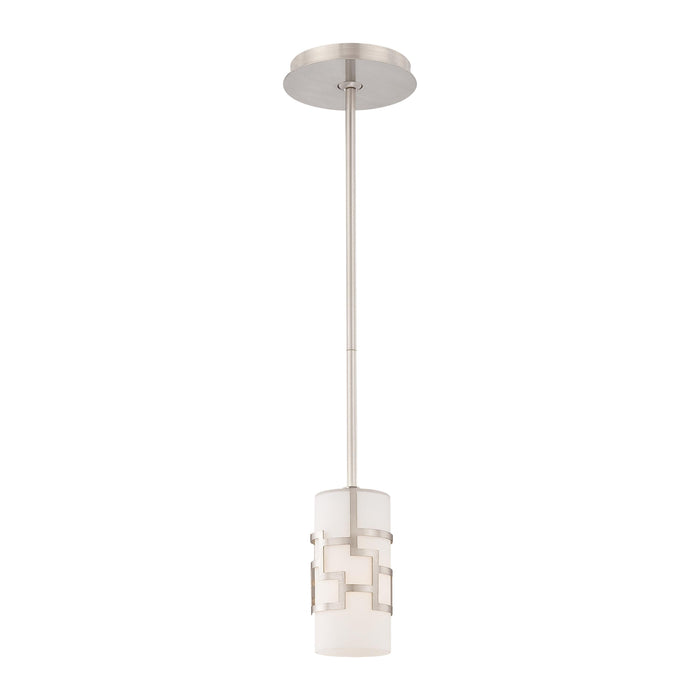 Alecia's Necklace Mini Pendant Light in Brushed Nickel.