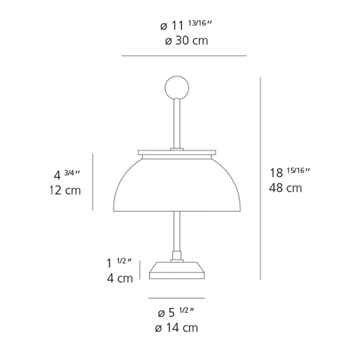 Alfa Table Lamp - line drawing.
