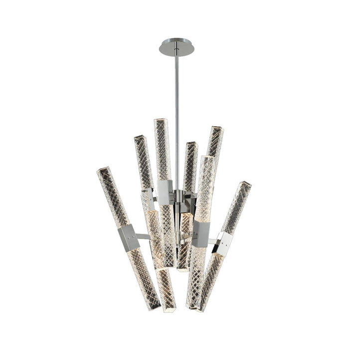 Apollo LED Convergent Chandelier in Polished Chrome.