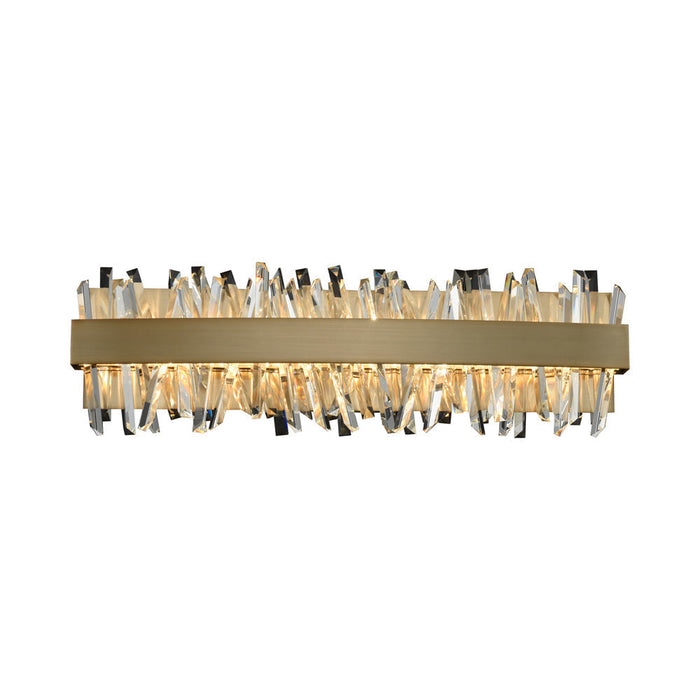 Glacier LED ADA Vanity Wall Light in Brushed Champagne Gold (24-Inch).