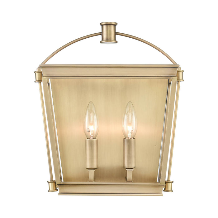 Manor Bath Vanity Light in Vintage Brass.