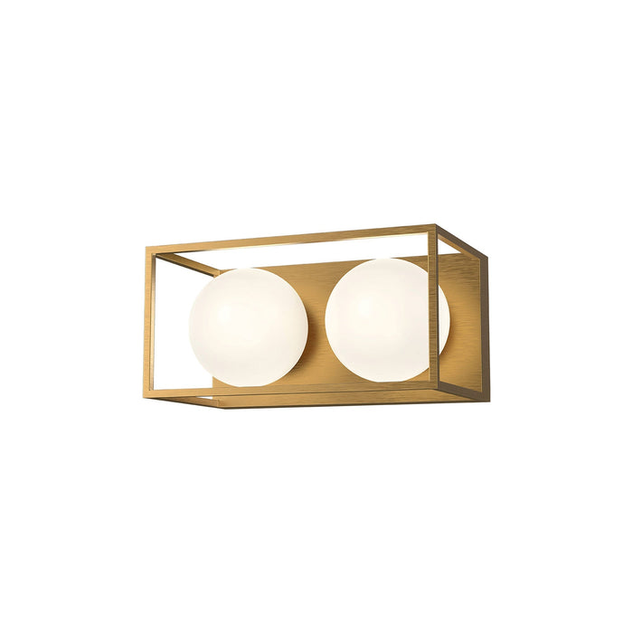 Amelia Vanity Wall Light in Aged Gold (2-Light).