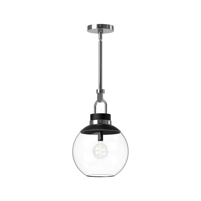 Copperfield Pendant Light in Chrome/Clear Glass (Small).