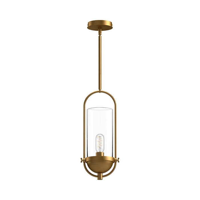 Cyrus Pendant Light in Aged Gold.