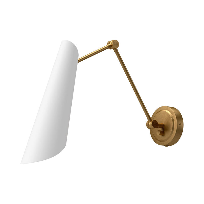 Gabriel Adjustable Wall Light in White.