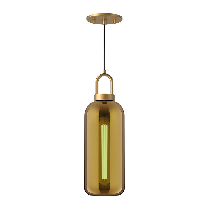 Soji Pendant Light in Aged Gold/Copper Glass (Large).