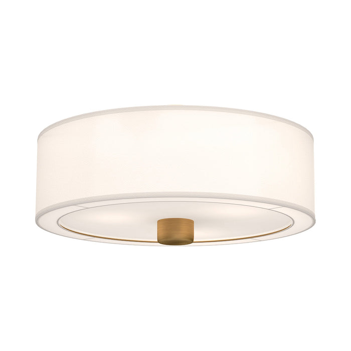 Theo Flush Mount Ceiling Light in Aged Gold.