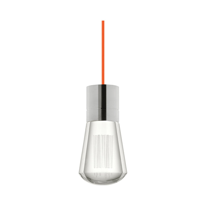 Alva 11-Light LED Pendant Light in Orange/Satin Nickel.