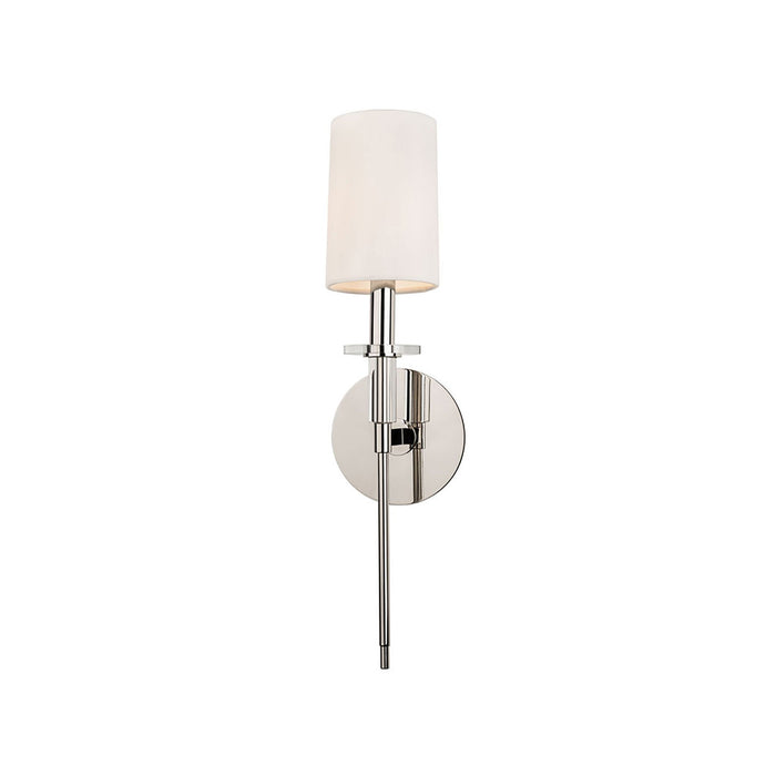 Amherst Wall Light in 1-Light/Small/Polished Nickel.