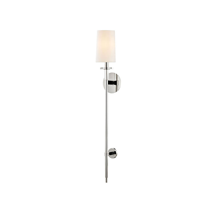 Amherst Wall Light in 1-Light/Large/Polished Nickel.
