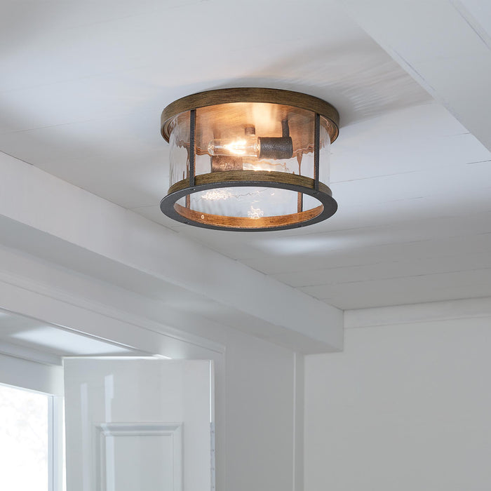 Angelo Flush Mount Ceiling Light in living room.