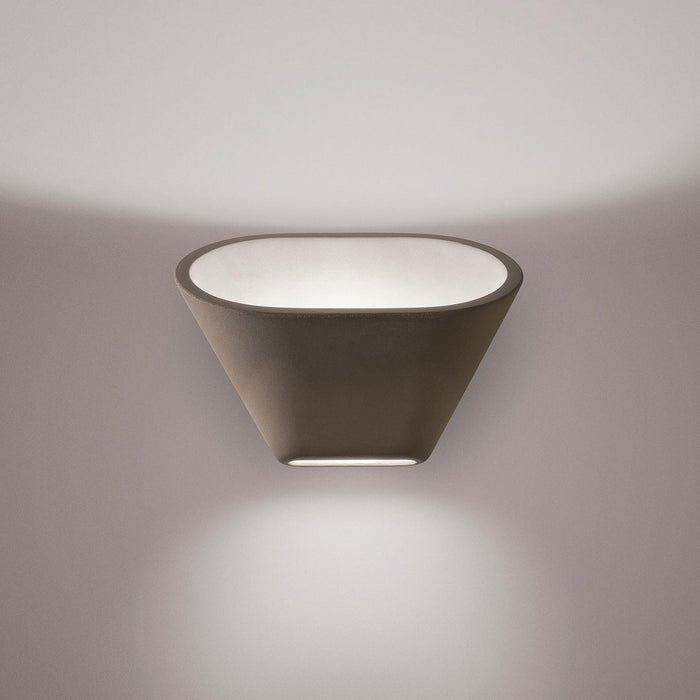 Aplomb LED Wall Light in Brown.