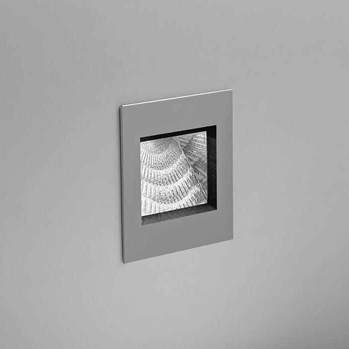 Aria Recessed Outdoor LED Wall Light in Grey (3000K).