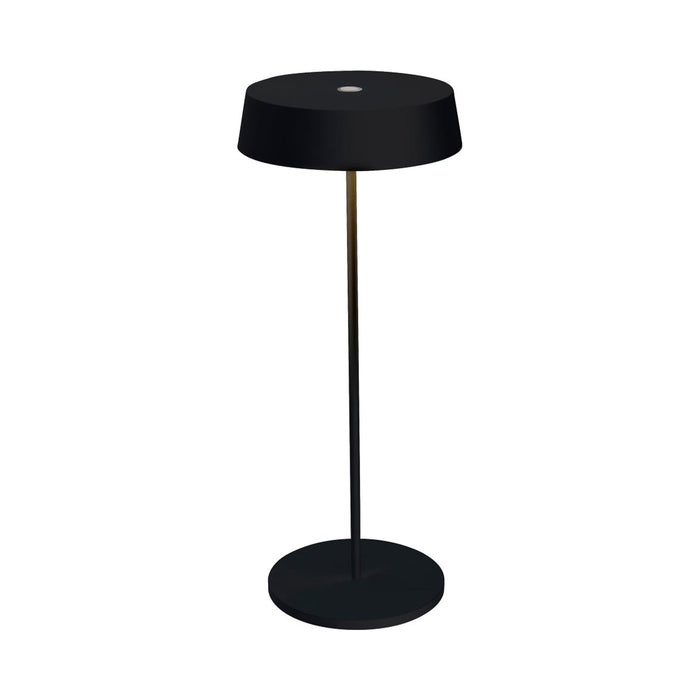 Alessandro Volta LED Portable Battery Table Lamp in Black.