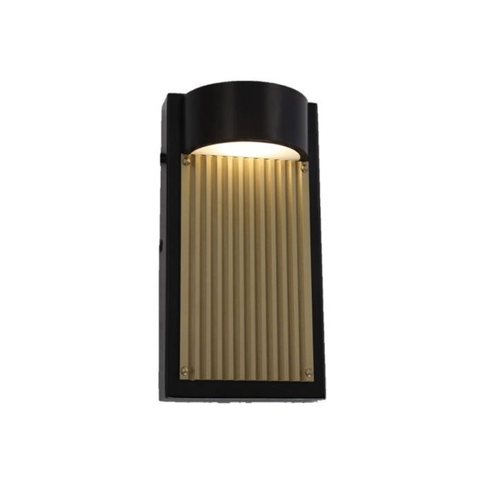 Las Cruces Outdoor LED Wall Light in Bronze/Gold (Small).